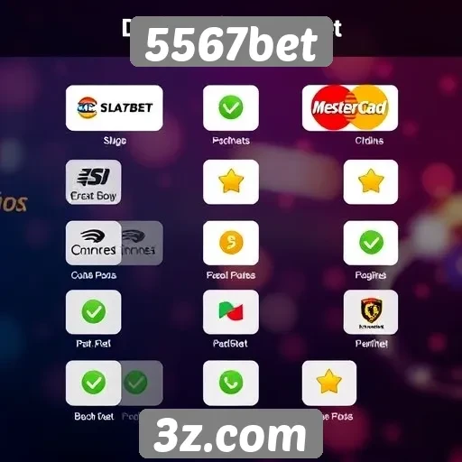 Métodos de pagamento disponíveis no 5567bet